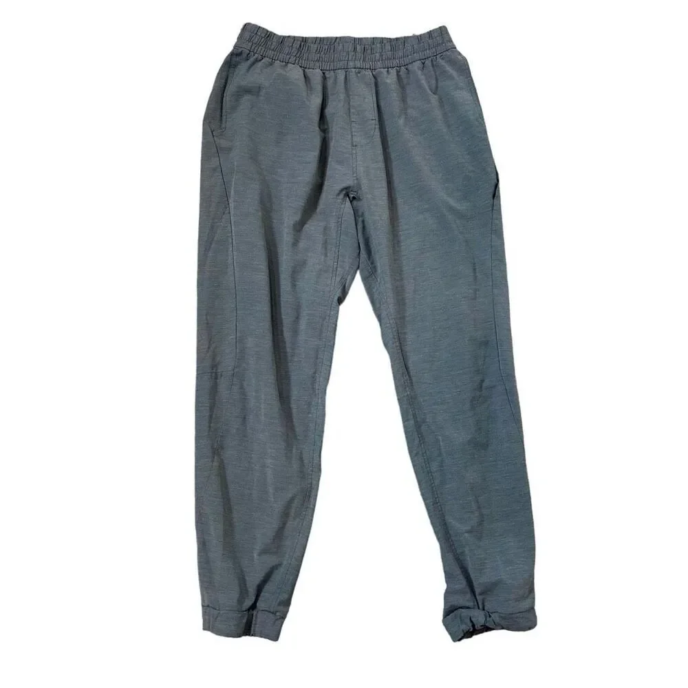 Prana Joggers Pants Large Men’s West Edge Stretch Blue Gray Organic Cotton Blend